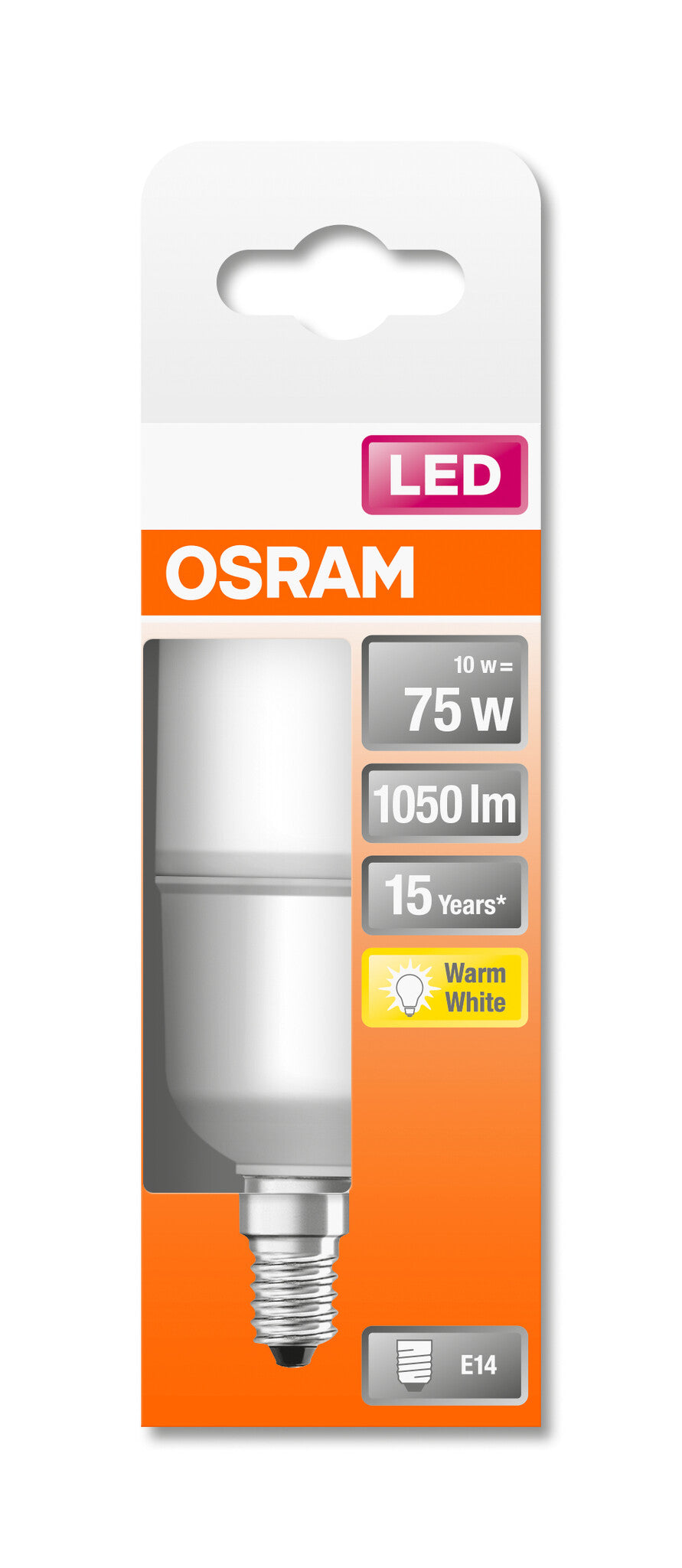 Osram STAR LED-lampe Varm hvid 2700 K 10 W E14 E