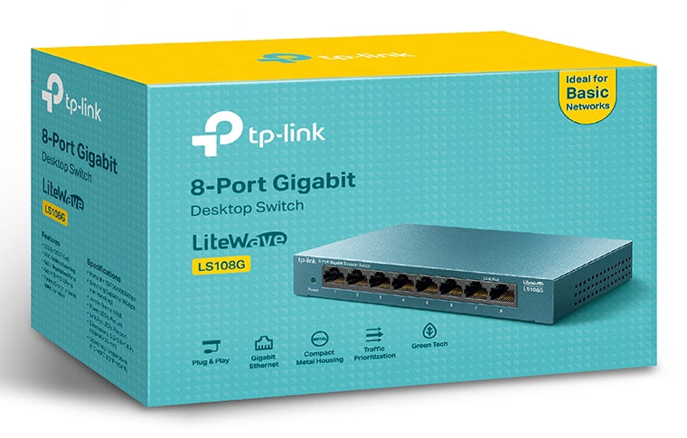 TP-LINK LS108G LiteWave 8-Port Gigabit Desktop Switch