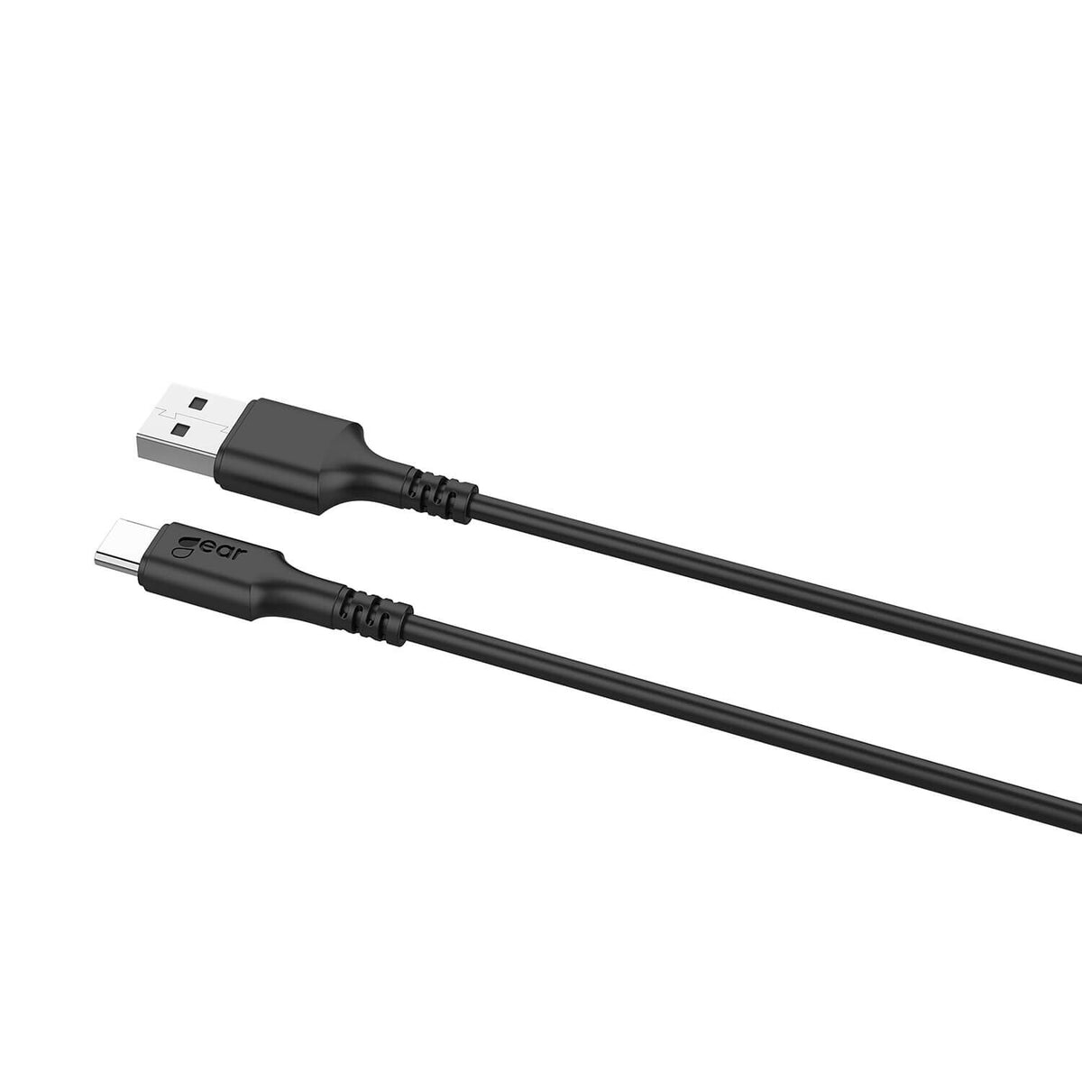 Gear Lader 12-24V 2xUSB 3.4A USB-C 2.0 Kabel 1m Sort