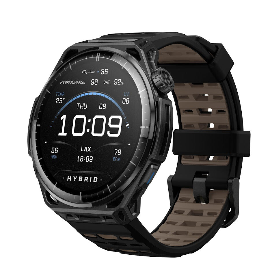 Amazfit Balance 3 3.81 cm (1.5") AMOLED 51 mm Digital 480 x 480 pixels Touchscreen Titanium, Black Wi-Fi GPS (satellite)
