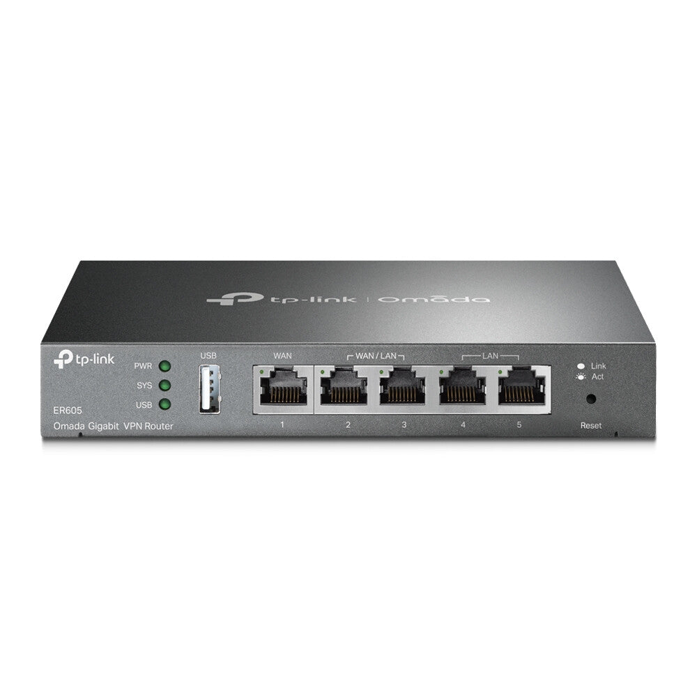 TP-Link Omada ER605 kabelforbundet router Gigabit Ethernet Sort