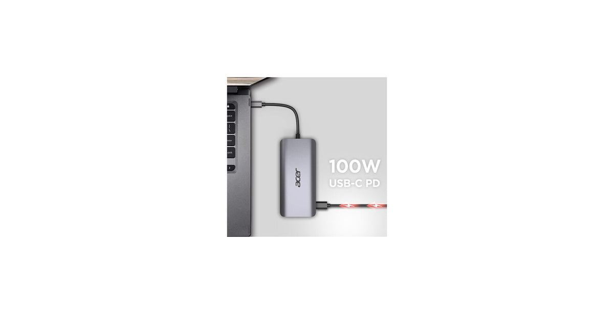 Acer 12-in-1 Type-C Dongle Ledningsført USB 3.2 Gen 1 (3.1 Gen 1) Type-C Sølv