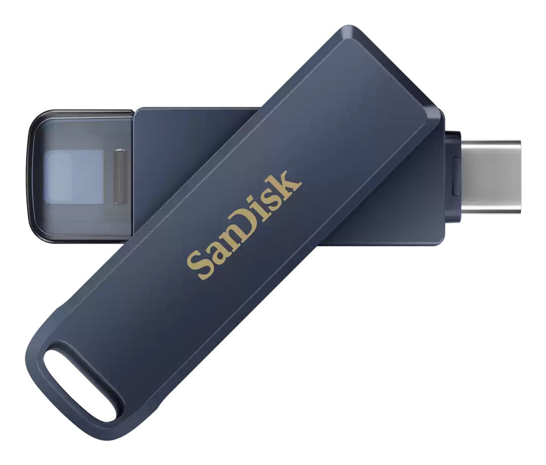 SanDisk Phone Drive 256GB USB-C / Apple Lightning USB stick Blå