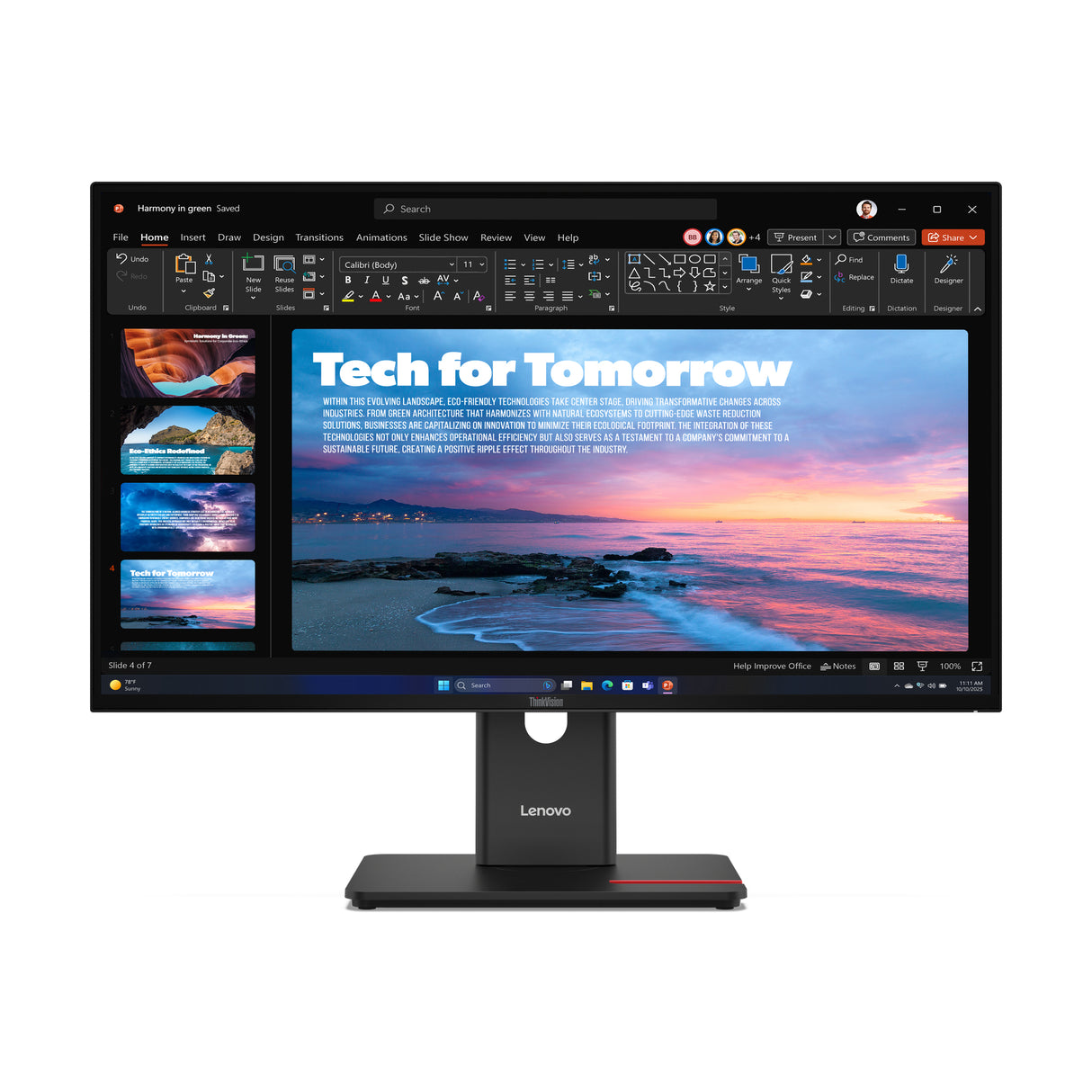 Lenovo ThinkVision 27 IPS 2560 x 1440 (2K) HDMI DisplayPort USB-C 120Hz
