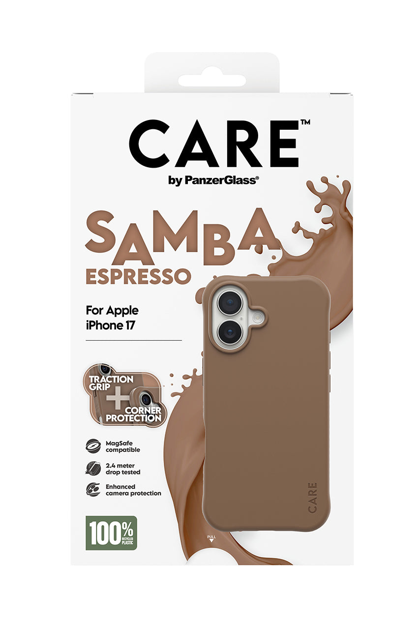 PanzerGlass CARE by ® Fashionable Case Samba Espresso m. MagSafe iPhone 17