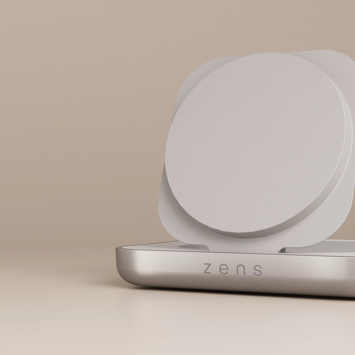 ZENS ZESC20W/00 oplader til mobil enhed Hovedtelefoner, Smartphone, Ur Hvid, Sølv USB Trådløs opladning Hurtig opladning Indendørs