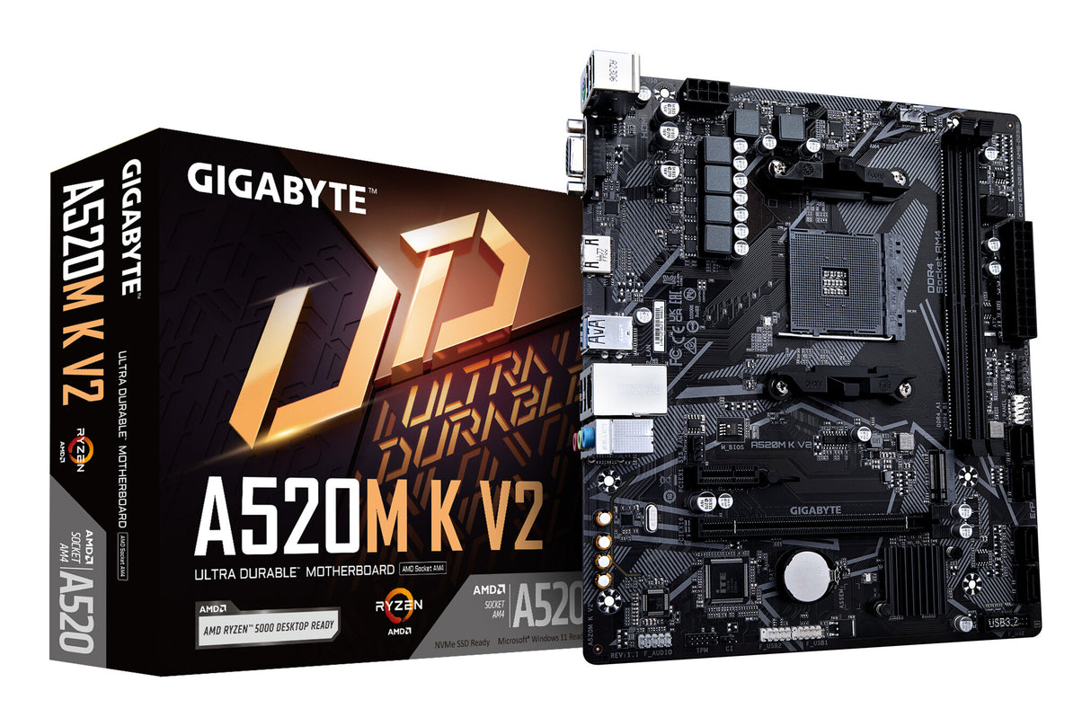 GIGABYTE A520M K V2 bundkort AMD A520 Stik AM4 micro ATX