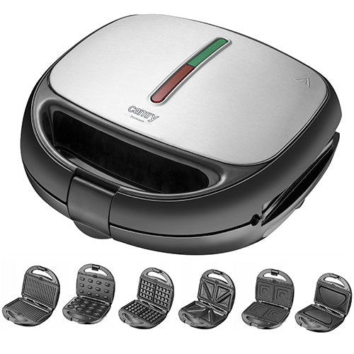 Camry Premium CR 3057 sandwichtoaster 800 W Sort, Sølv