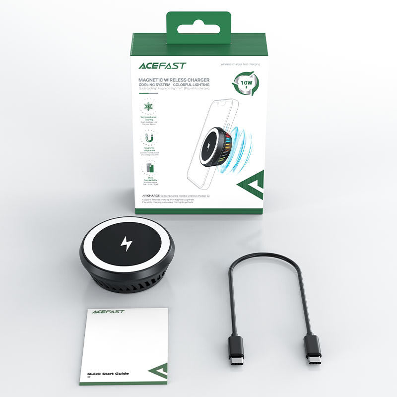 ACEFAST E2 Smartphone Sort USB Trådløs opladning Indendørs