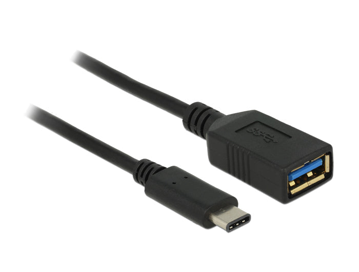 Delock USB-C adapter 15cm Sort