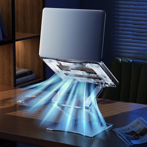 Wozinsky WRS-CPY75DSB Aluminiumsstativ til Laptop og Tablet + Gratis Smartphone-stativ - Sort