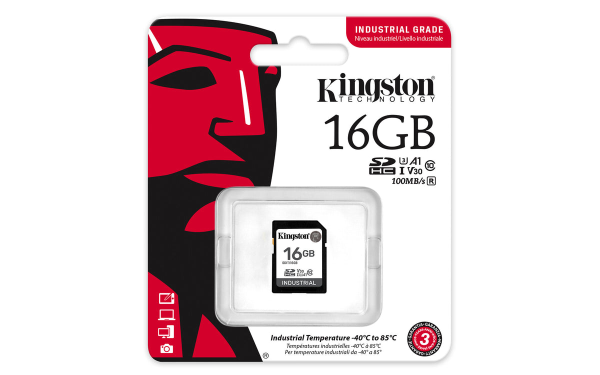 Kingstonas | SDHC/SDXC SD | ,,Flash" atminties kortele | 16 GB | Juodas