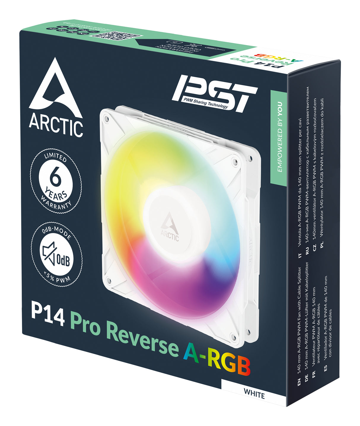ARCTIC Freezer P14 Pro Reverse A-RGB (White) - 3 Pack Kabinetblæser 3-pack Hvid 140 mm