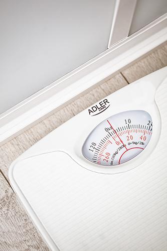 Adler AD 8151W personal scale Rectangle White Mechanical personal scale