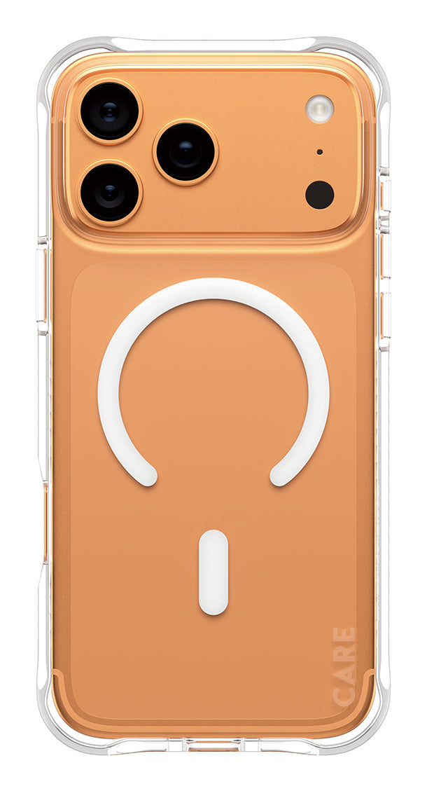 PanzerGlass CARE by ® Fashionable Case Samba Transparent m. Hvid MagSafe iPhone 17 Pro Max