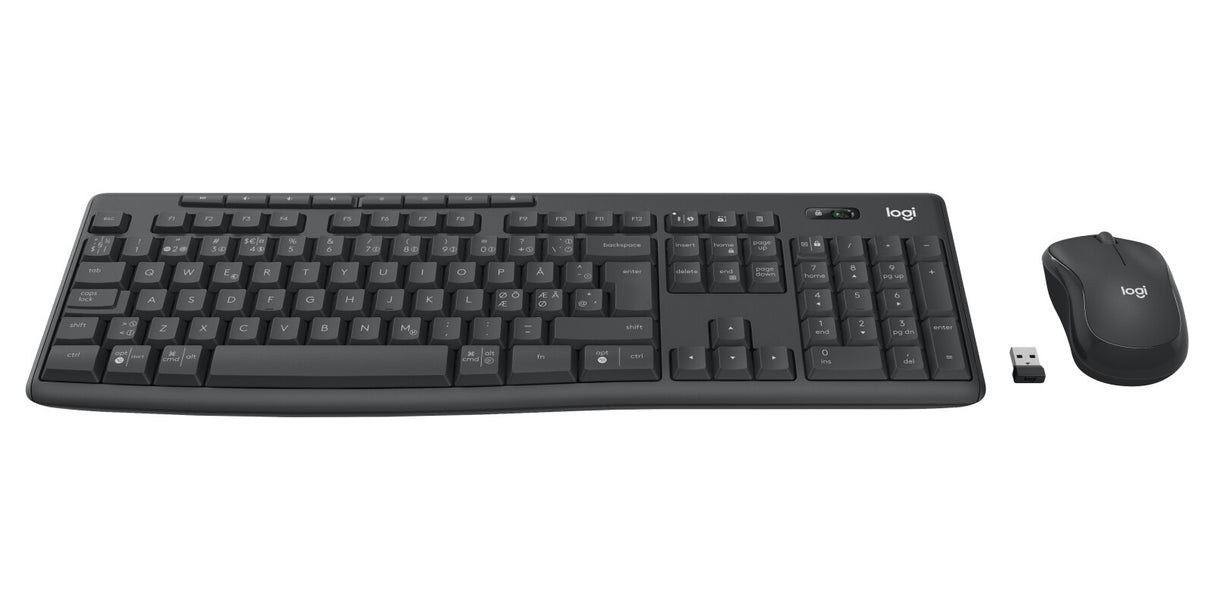 Logitech MK370 Combo for Business tastatur Mus inkluderet Kontor Bluetooth QWERTY Nordisk Grafit