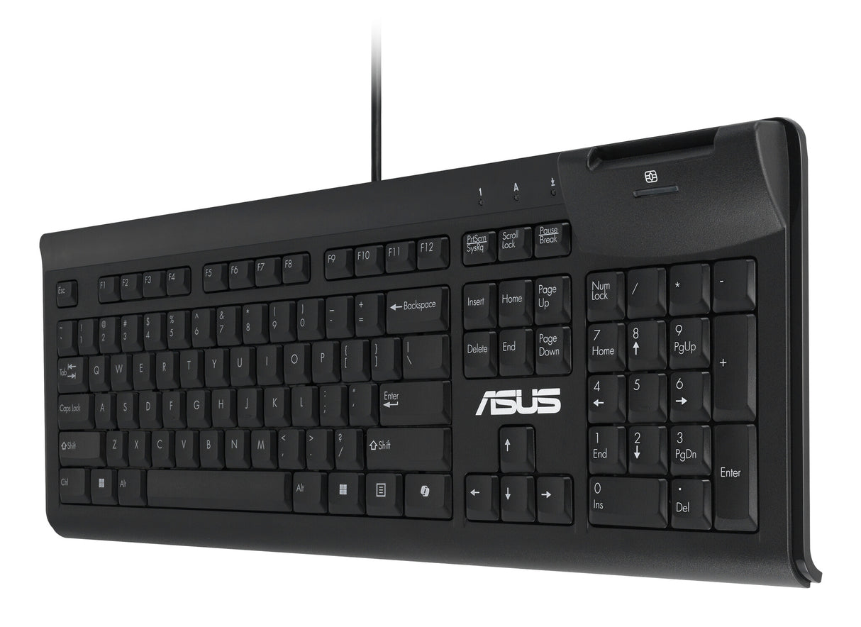 ASUS Smart Card Keyboard KU100 tastatur Hjemme/kontor USB Sort