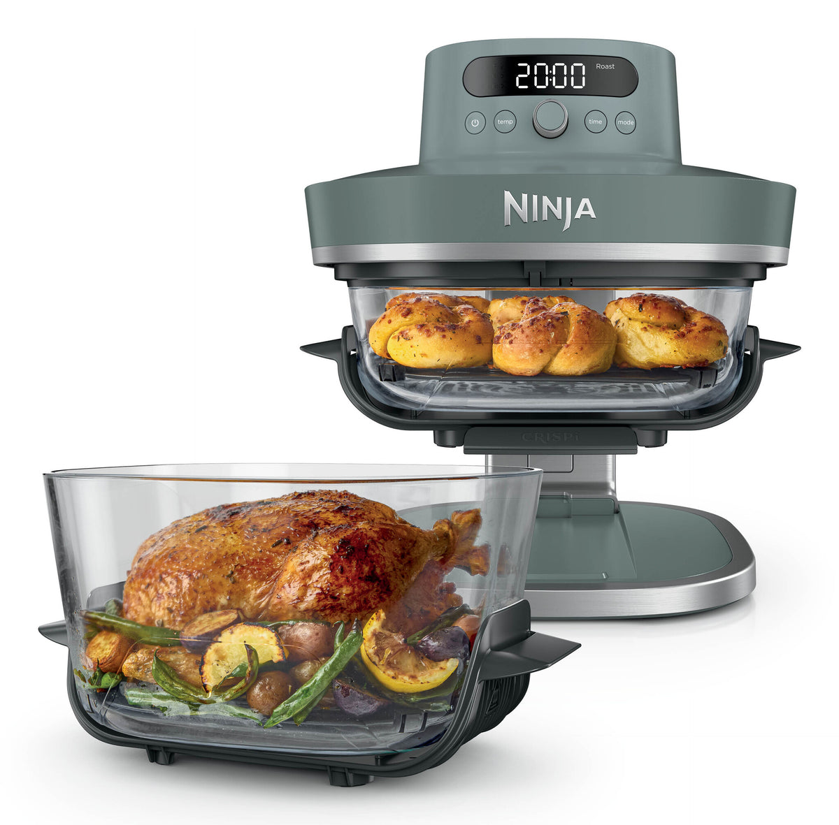 Ninja Crispi Pro XL Air Fryer 5.7L, 7-i-1, Grøn EU AS101EUGY