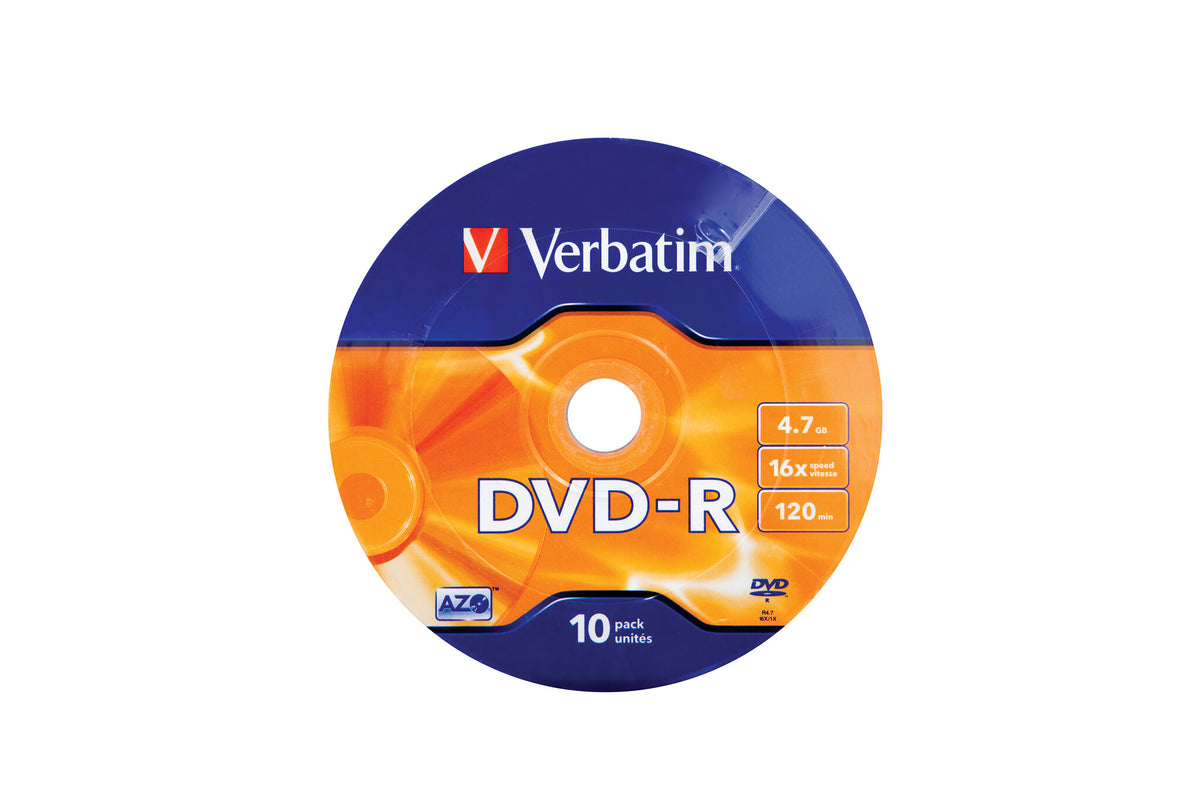 Verbatim DVD-R Matt Silver 16x 4,7 GB 10 stk