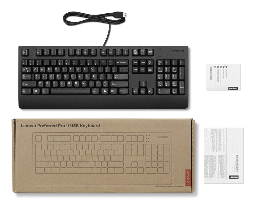 Lenovo Preferred Pro II tastatur Hjemme/kontor USB Hollandsk Sort