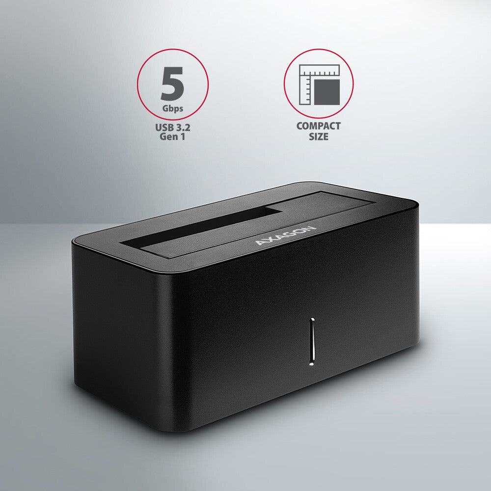 Axagon ADSA-SN drev dockingstation USB 3.2 Gen 1 (3.1 Gen 1) Type-A Sort