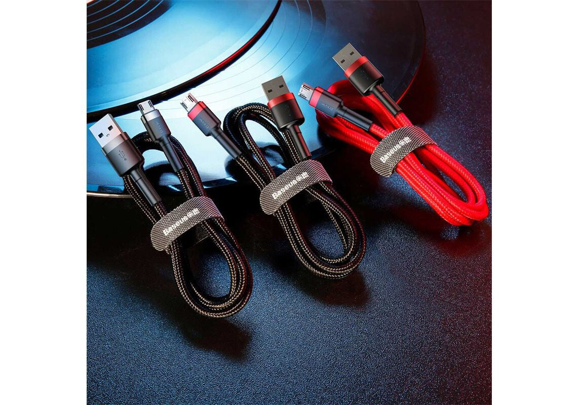 Baseus Cafule USB-kabel 2 m USB A Micro-USB A Sort, Rød