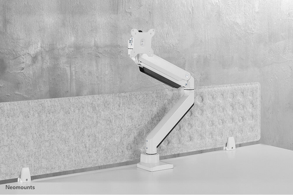 Neomounts NM-D775WHITEPLUS Monitor arm 10-49" - gas spring - Topfix - 180°-stop