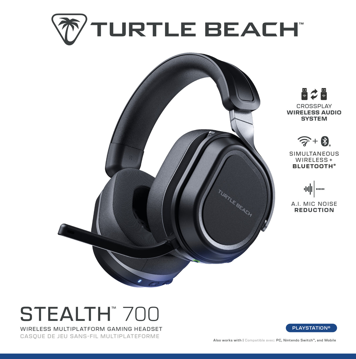 Turtle Beach Stealth 700 Headset Ledningsført Spil Bluetooth Sort