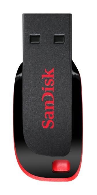 SanDisk Cruzer Blade 128GB USB USB stick Sort Rød