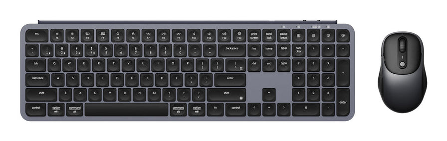 Keychron B6 Pro + BM24 tastatur Mus inkluderet Hjemme/kontor USB + RF Wireless + Bluetooth Grå