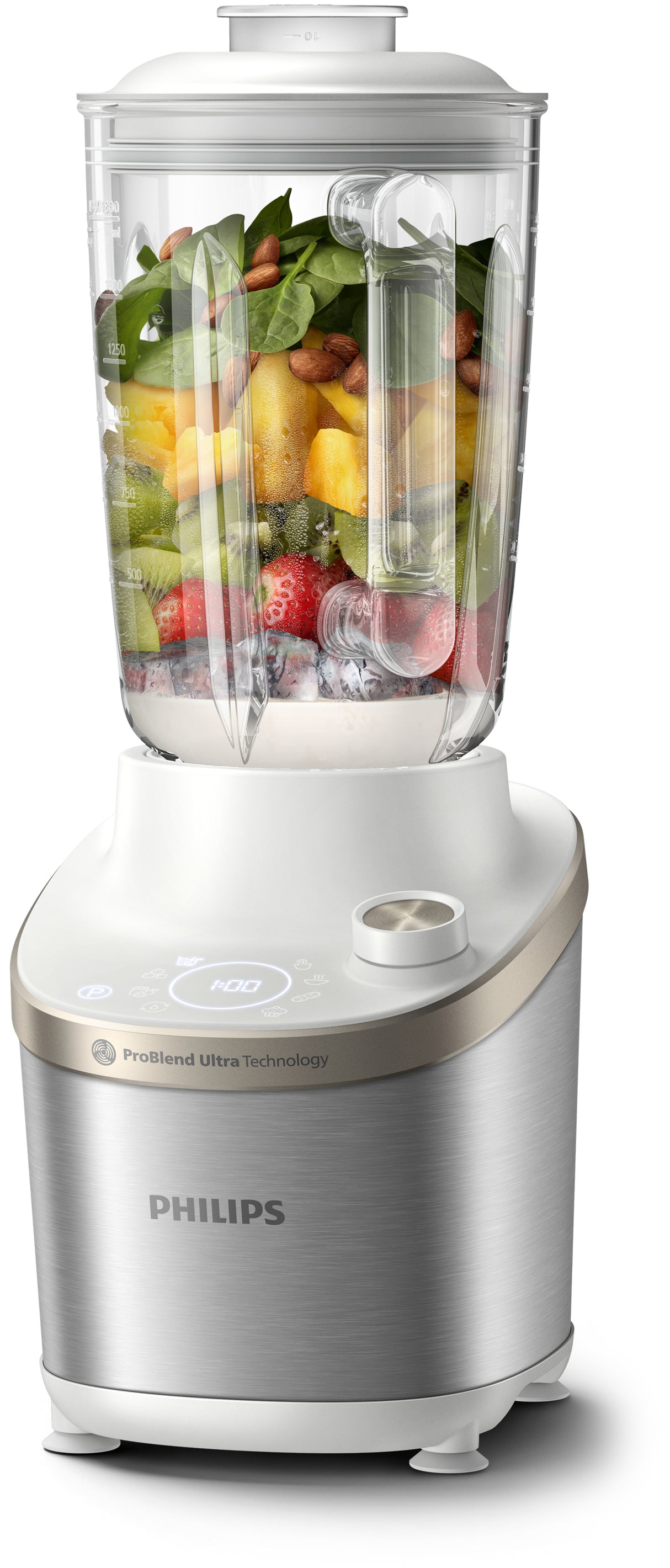 Philips 7000 series HR3760/01 blender 2 L Bordplade blender 1500 W Rustfrit stål, Hvid