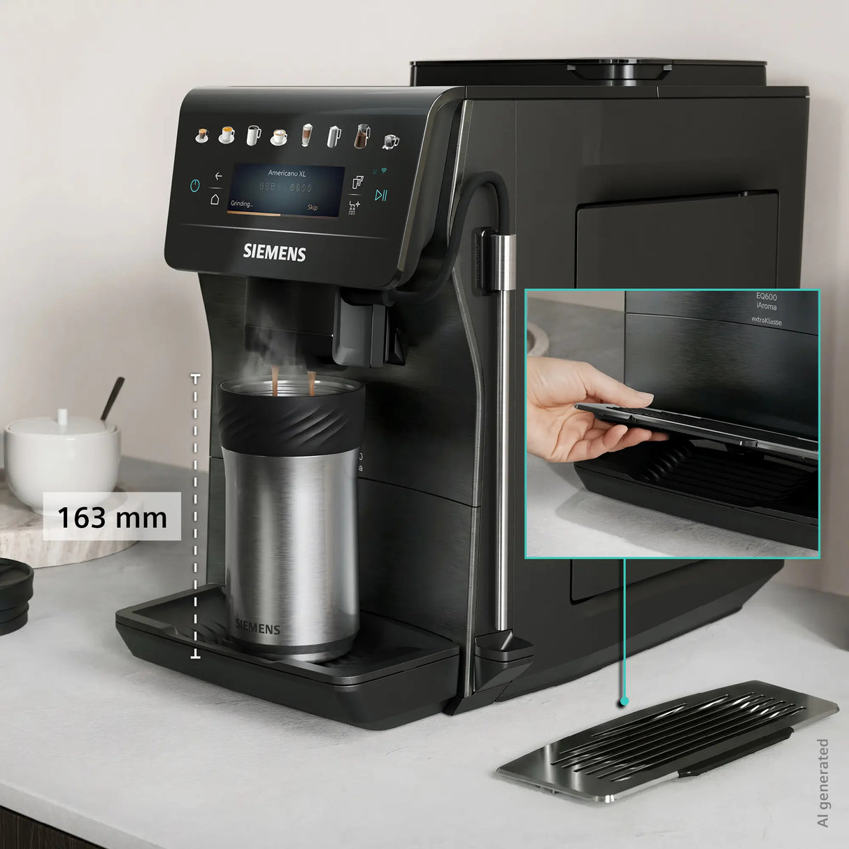 Siemens extraKlasse EQ600 iAroma TP607EF5 espressomaskine