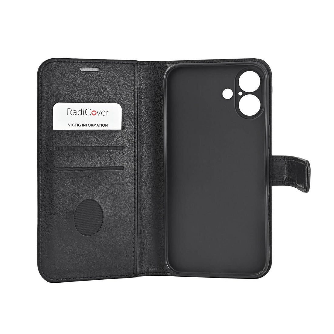 Radicover 587117 mobiltelefon etui 17 cm (6.7") Tegnebogsetui Sort