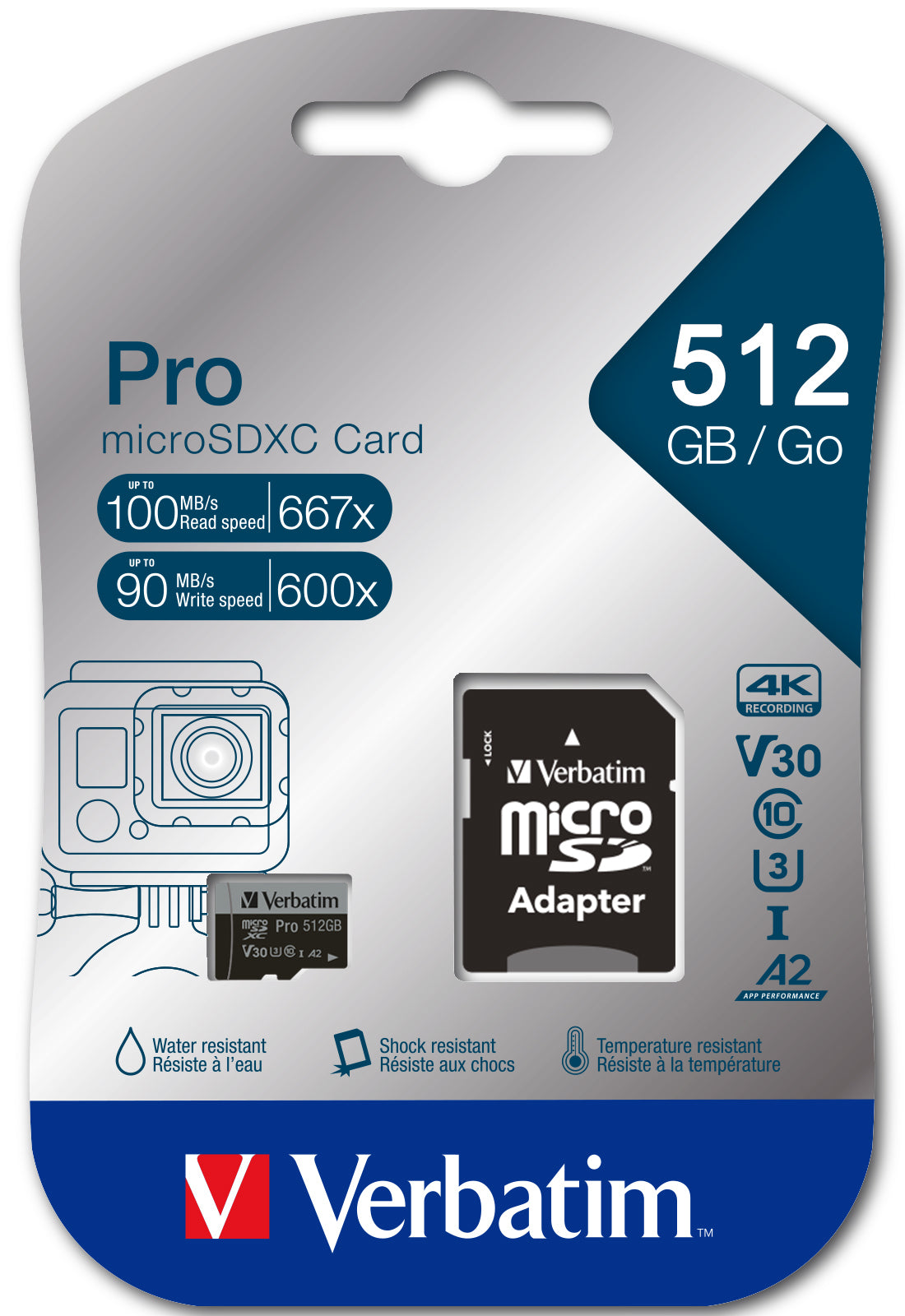 Verbatim 47046 hukommelseskort 512 GB MicroSDXC UHS-I Klasse 10