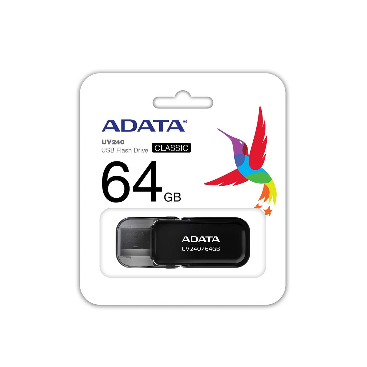 ADATA UV240 USB-nøgle 64 GB USB Type-A 2.0 Sort