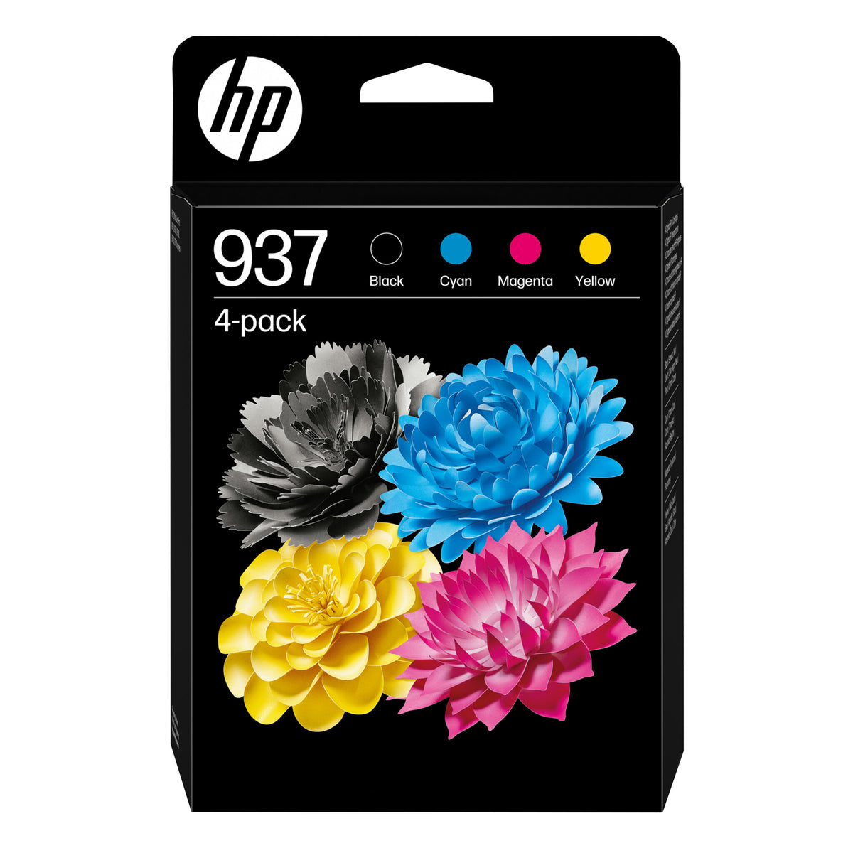 HP 937 Sort Gul Cyan Magenta Blæk
