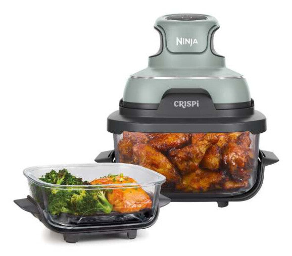 Ninja CRISPi Enkelt 4,5 L 1700 W Varmluftsteger Grøn, Grå, Transparent