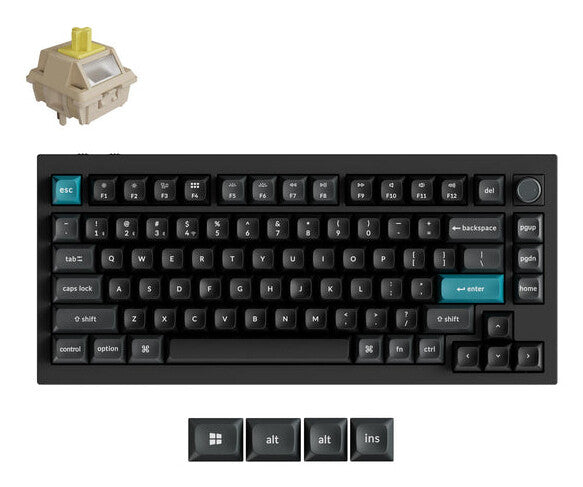 Keychron Q1 Ultra 8K tastatur Spil USB + RF Wireless + Bluetooth Sort