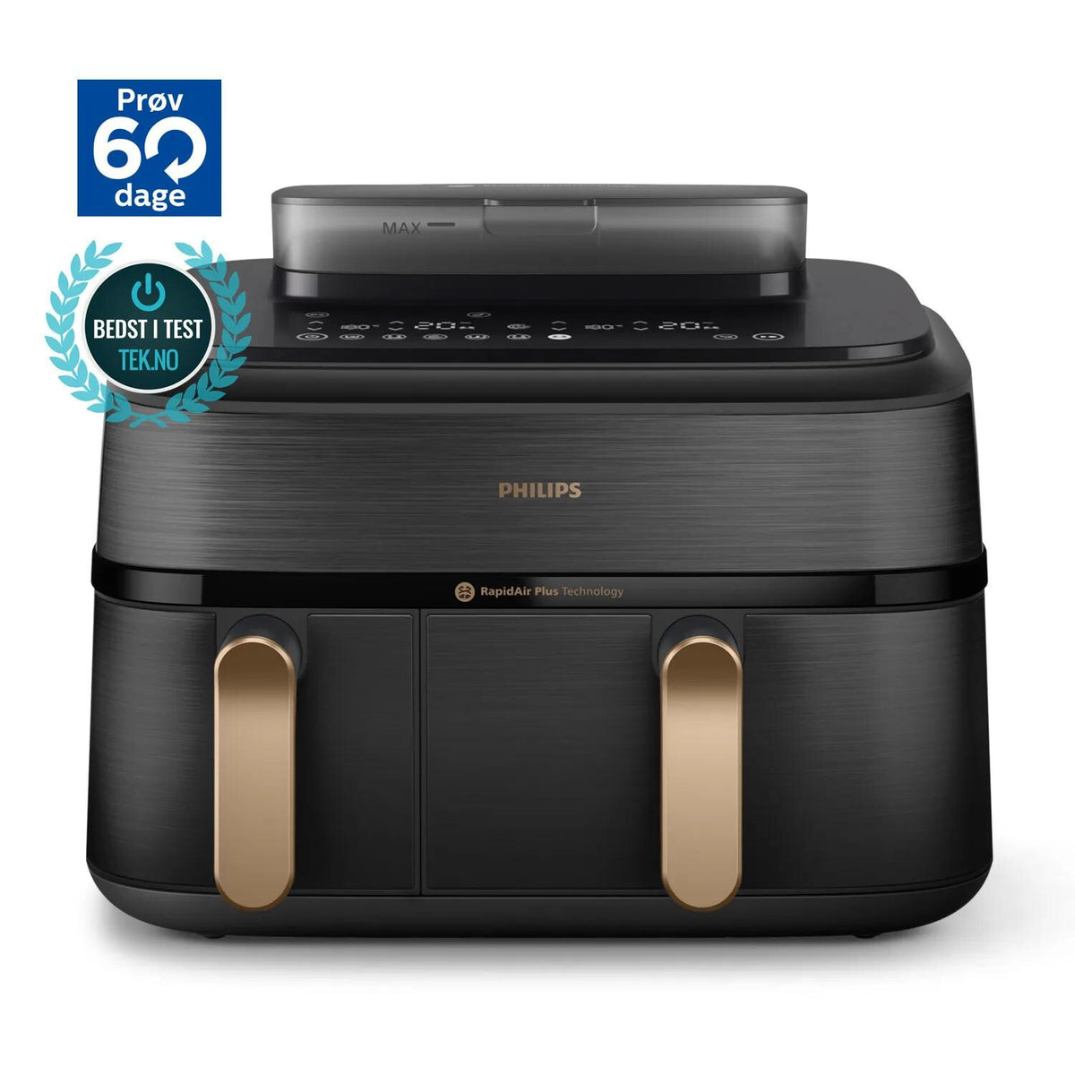 Philips 5000 Series NA552 Dobbelt varmluftssteger 2.75kW Sort rustfrit stål