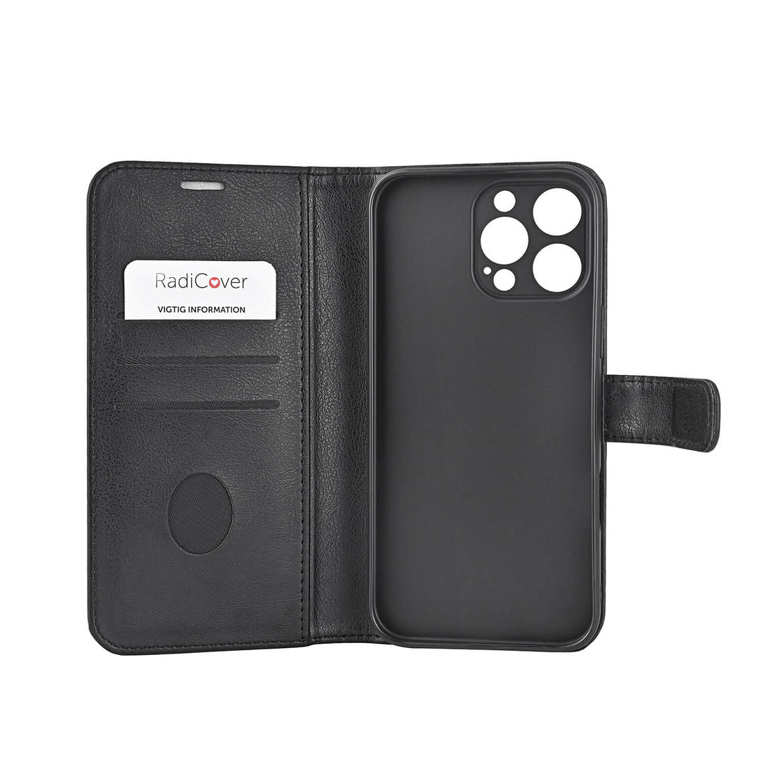 Radicover RAD302 mobiltelefon etui 17,5 cm (6.9") Tegnebogsetui Sort