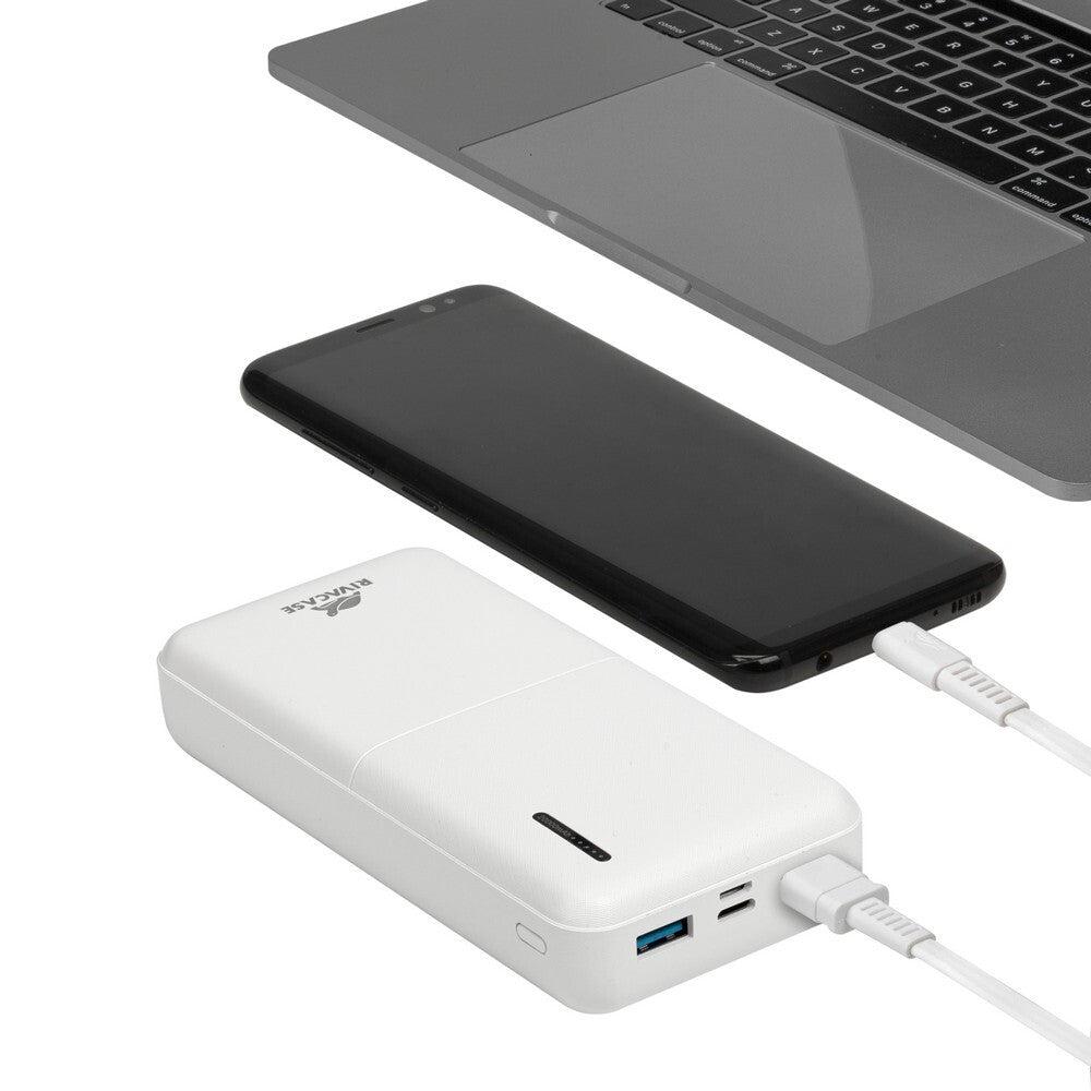 Rivacase VA2572 Lithium polymer (LiPo) 20000 mAh Hvid