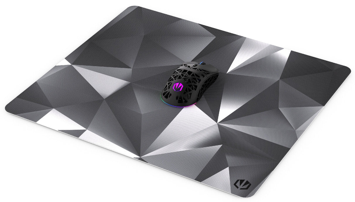ENDORFY Crystal Black L Gaming musemåtte Sort, Hvid