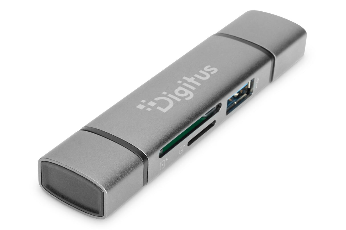 Digitus DA-70886 kortlæser USB 3.2 Gen 1 (3.1 Gen 1) Type-A/Type-C Aluminium