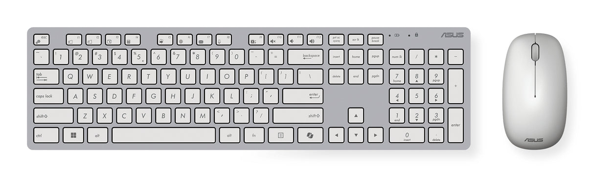 ASUS W5000 Wireless Keyboard and Mouse Set tastatur Mus inkluderet Universel RF trådløst Hvid