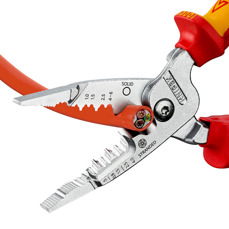 Knipex 13 76 200 ME cable stripper Red, Stainless steel, Yellow