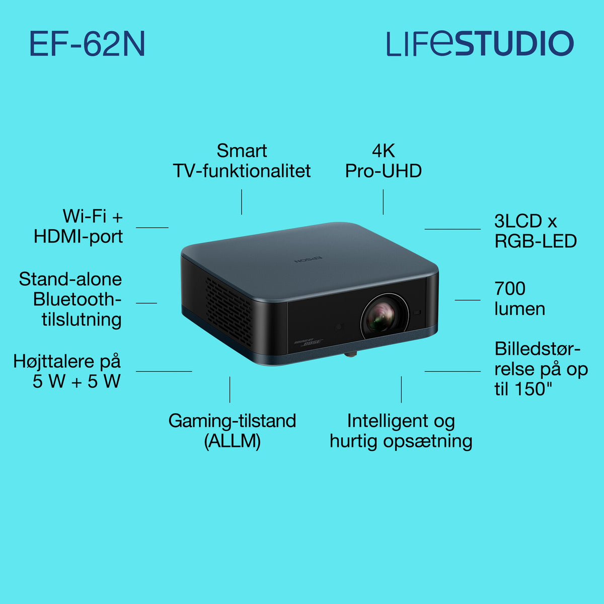 Epson Lifestudio Pop Plus — EF-62N Marineblå