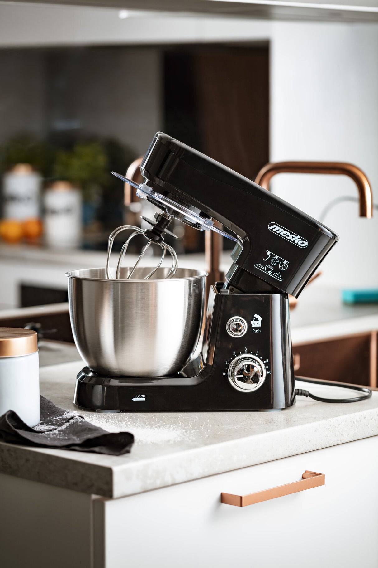 Mesko Home MS 4217 foodprocessor 1200 W 3,5 L Sort, Rustfrit stål