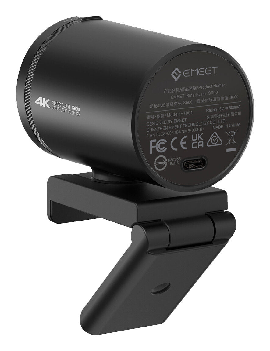 eMeet S600 webcam 8 MP 3840 x 2160 pixel USB Sort