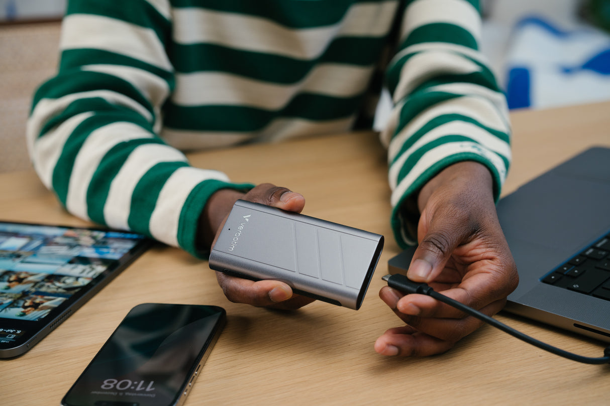 Verbatim TurboMetal SSD USB4 1TB USB Type-C USB4 Gen 2x2 Sølv