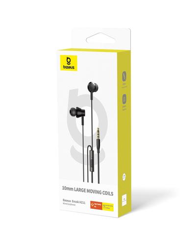 Baseus ENCOK HZ11 3.5MM MİKROFONLU KULAKLIK-SİYAH headphones/headset Wired In-ear Calls/Music/Sport/Everyday Black